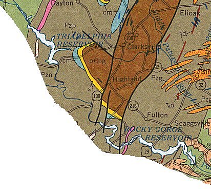 Geologic Map of Howard County Southwest (1968)